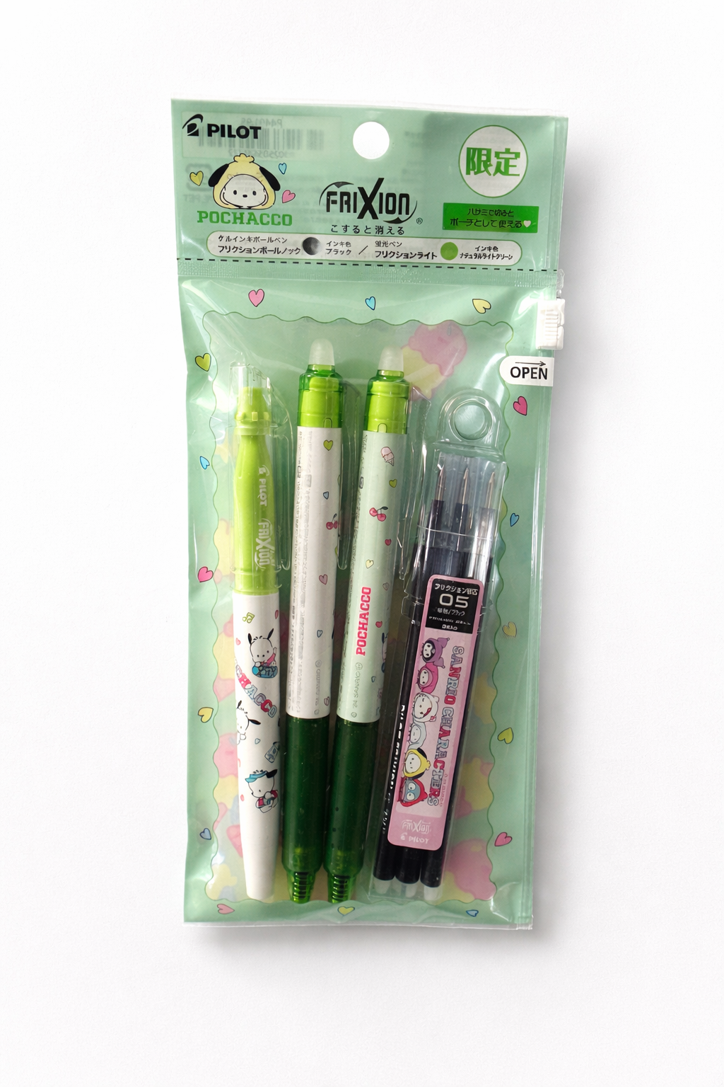 Pochacco FriXion Pen Set from Japan – Erasable Ink + Refills (Limited Edition)
